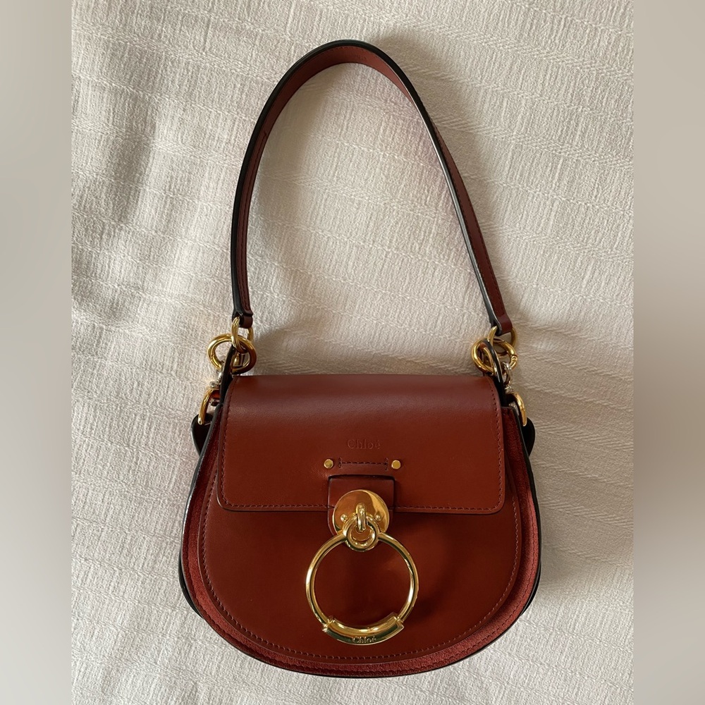 SMALL TESS BAG IN SHINY & SUEDE LEATHER - Picture 8 of 14